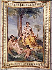 Latona with the infants Apollo and Diana in Delos.