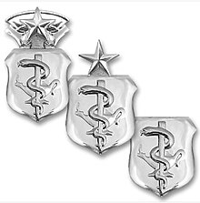 Official Nurse Corps badges worn on uniforms of those in the United States Air Force