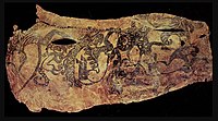 Tatooes of the warrior excavated at Pazyryk, with zoomorphic symbols, 5th-4th century BCE.[9]