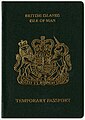 Series C temporary passport issued in the Isle of Man