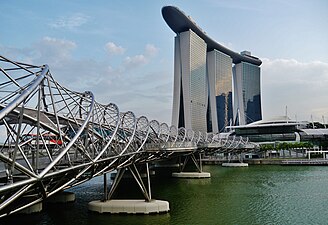 The Helix Bridge in Singapore by Philip Cox (2010)