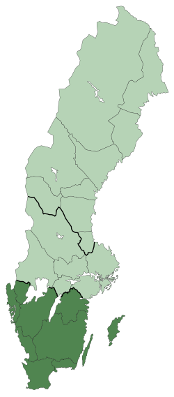 Location of Götaland
