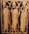 So genannte Temple Pyx (Monstranz), Teil eines Reliquiars (um 1140–1150), heute Burrell Collection, Glasgow.