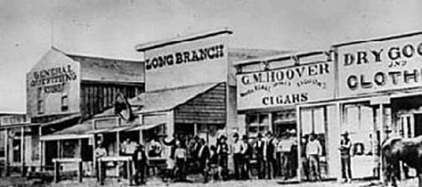 The Long Branch Saloon in Dodge City, Kansas. Built in c.1874.