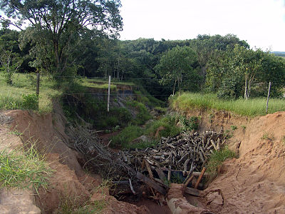 Voçoroca (Portuguese for gully) in Avaré, Brasil