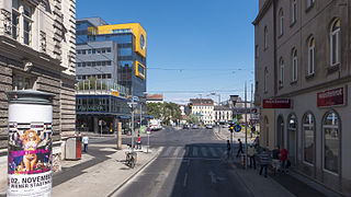 Das nördliche Ende bei der Schönbrunner Straße