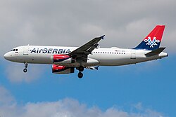 Airbus A320 der Air Serbia