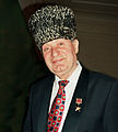 Makhmud Esambayev, known for his papakha, which he referred to as his "crown"