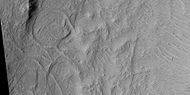Close view of curved ridges, as seen by HiRISE under HiWish program. Note: this is an enlargement of previous image.