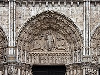 Central tympanum of the royal portal, Chartres Cathedral (1145–1245)
