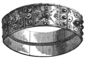 A black and white illustration of an oval crown