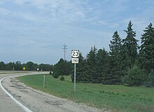 Photograph of the roadsigns at the