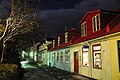 Bryggjubakki street at night
