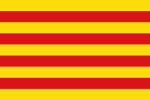 Flag of Catalonia, Spain (horizontal stripes)
