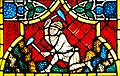 Mining depicted in a stained-glass window at Freiburg Minster