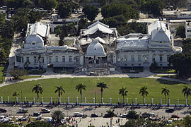 The National Palace after the 2010 Haiti earthquake