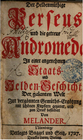Titelblatt von Johann Georg Ansorgs Roman Der heldenmüthige Perseus und die getreue Andromeda, 1727.