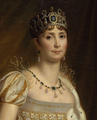 Joséphine, Empress of the French wearing an emerald and pearls parure, c. 1807. Detail from a portrait by François Gérard