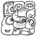 Image 28Mayan representative hieroglyphic of the Yax Kuk Mo Dynasty that later would become the emblem of the Kingdom of "Oxwitik" also known as Copán. (from History of Honduras)