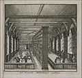 Standort Rapenburg 70 (1694) La nouvelle bibliothèque, aus Les delices de Leide, une des célèbres villes de l'Europe, Leiden: P. van der Aa, 1712