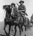 Australian light horsemen on Walers prior to their departure from Australia.