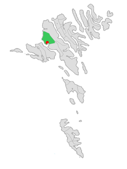 Location of Vestmanna kommuna in the Faroe Islands