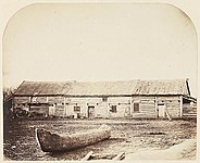 Mr. McDermot's Store was one of the first buildings erected in Fort Garry, September–October, 1858