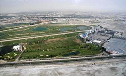 Aerial view of Nad Al Sheba Racecourse