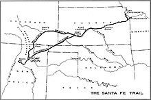1860 Santa Fe Trail map.