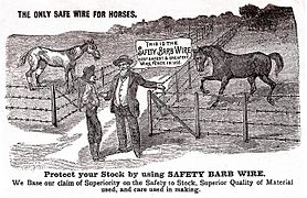 A Safety Barb Wire advertisement.
