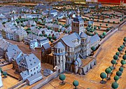 Model of St. Simeon Trier in the year 1800 viewed from the northeast.
