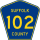 County Route 102 marker