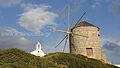 Traditional windmill-church in Schoinoussa