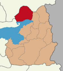 Map showing Erciş District in Van Province