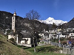 View of the hamlet of Croveo in Baceno (VCO), Piedmont, Italy.
