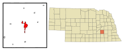 Location within York County and Nebraska