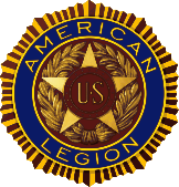 Five-pointed star with the insignia "U.S." enclosed in two bronze bands in the star's center. This design is enclosed in a wreath. Encircling the star and the wreath are the words "American Legion" set in deep blue enamel. This, in turn, is encircled by a narrow band suggestive of the rays of the sun