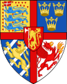 The Three Crowns, as well as lions and leopards crowned, in the arms of Eric of Pomerania