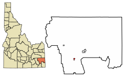 Location of Grace in Caribou County, Idaho.