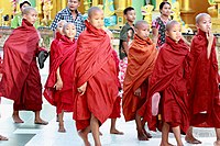 Novice monks in Myanmar