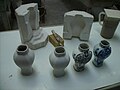 Produktionsstufen mit Form für eine Vase