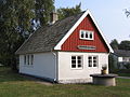 Old fishing cottage, later the first library, in Skanör.