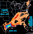 A map of Harvey's rainfall over the entire states
