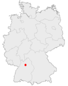 Lage Frankenbachs in Deutschland