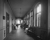 The corridor, circa 1889 or 1915.