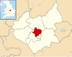 Shown within Leicestershire