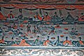 A late Eastern Han Chinese tomb mural showing lively scenes of a banquet, dance and music, acrobatics, and wrestling, from the Dahuting Han Tomb in Henan, China