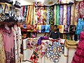 Fabric shop in canal town Mukalla, Yemen