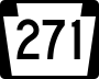 Pennsylvania Route 271 marker