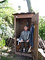 This display shows children what toilets in rural areas in Germany used to look like in the recent past.